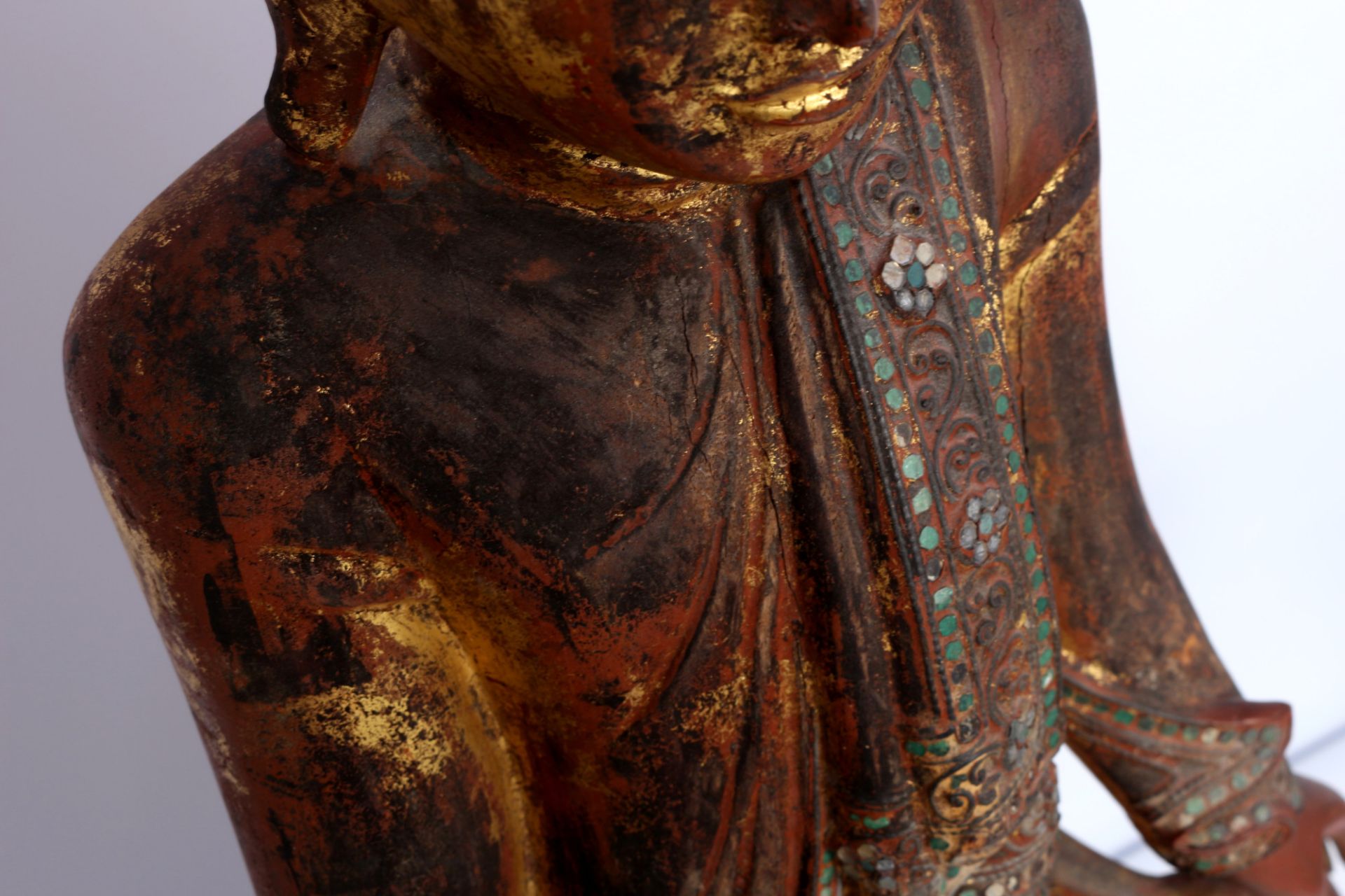 Große Mandalay Buddha Skulptur 19. Jahrhundert, - Bild 7 aus 7