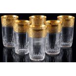 St. Louis Thistle Gold 6 highball glasses,