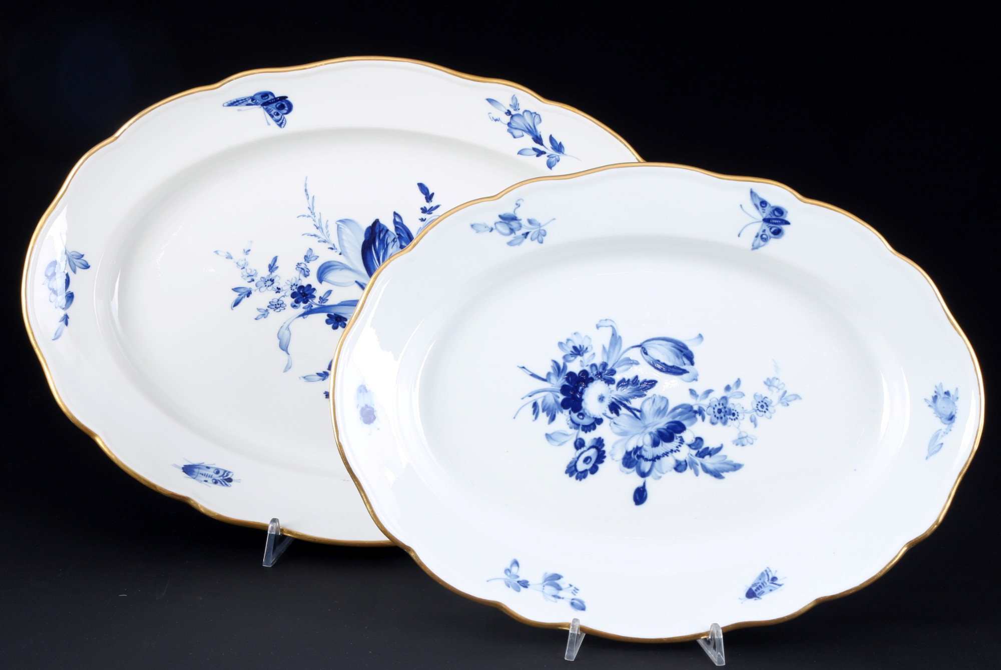 Meissen Blue Flower with Insects dinner service for 6 persons 1st choice - Pfeiffer period, - Image 2 of 7