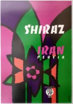 Travel Poster Iran Persia Shiraz INTO