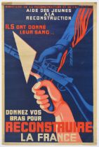 Propaganda Poster Reconstruction France Post WWII