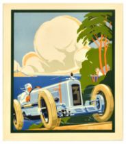 Sport Poster Art Deco Car Vintage Automobile Racing
