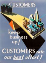 Propaganda Poster Customers Keep Business Up