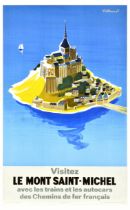 Travel Poster Mont Saint Michel Normandy Villemot