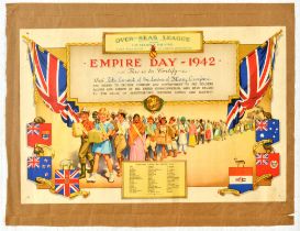 Propaganda Poster Royal Over Seas League British Empire Mary Croydon