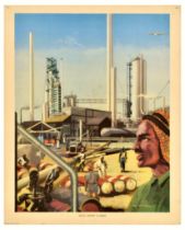 Advertising Poster An Oil Refinery In Arabia School Education