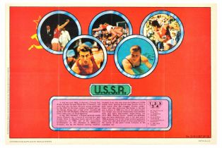 Sport Poster USSR Olympics World Sports Athletes