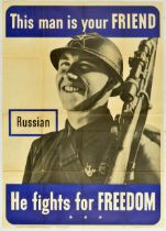 Propaganda Poster This Man Is Your Friend Russian WWII