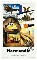 Travel Poster Normandie Salvador Dali SNCF French Language (Small)