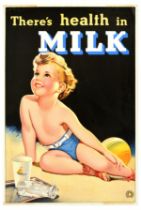 Advertising Poster Health In Milk Scottish Marketing Board