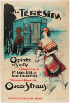 Advertising Poster La Teresina Operetta Musical Dola