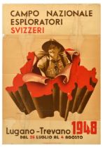 Advertising Poster National Swiss Explorers Camp Scout