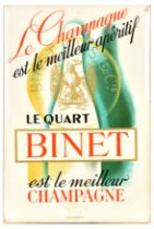 Advertising Poster Le Quart Binet Champagne Alcohol Drink Wine