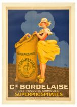 Advertising Poster Cie Bordelaise Superphosphate Chemicals