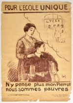 Propaganda Poster Poverty France Unique School