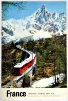 Sport Poster Ski France Chamonix Mont Blanc Montenvers Railway
