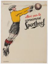 Sport Poster Sportbeef Football Paul Ordner 1920s