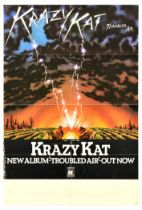 Advertising Poster Krazy Kat Troubled Air Rock Music