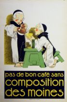 Advertising Poster Pas de Bon Cafe Coffee Art Deco Rene