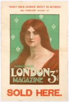 Advertising Poster Set Harmsworth London Magazine Illustrated Bits