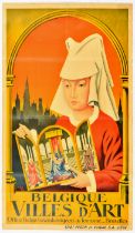 Travel Poster Belgium Cities Of Art History Religious Icon