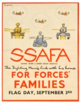War Poster SSAFA For Forces Families WWII Fougasse