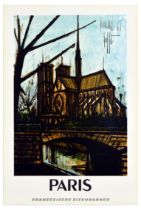 Travel Poster Paris French Railways Notre Dame Small
