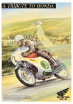 Sport Poster Honda Motorcycle Jim Redman Mike Hailwood