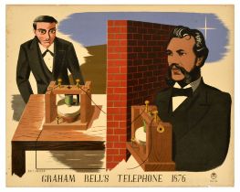 Advertising Poster GPO Graham Bells Telephone Eric Fraser