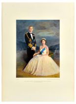 Propaganda Poster Queen Elizabeth Prince Philip Duke Of Edinburgh