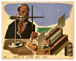 Advertising Poster GPO Herz Radio Set 1886 Eric Fraser