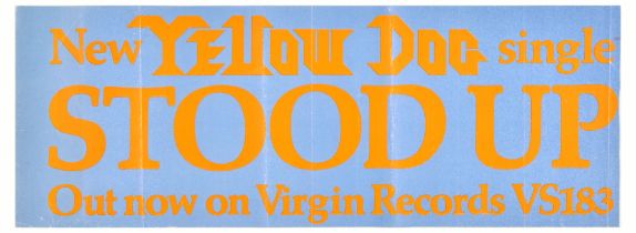 Advertising Poster Yellow Dog Rock Music Record Stood Up