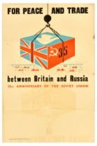 Propaganda Poster Peace And Trade Britain Russia USSR