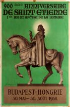Travel Poster Saint Stephen King Apostle Hungary Magyar