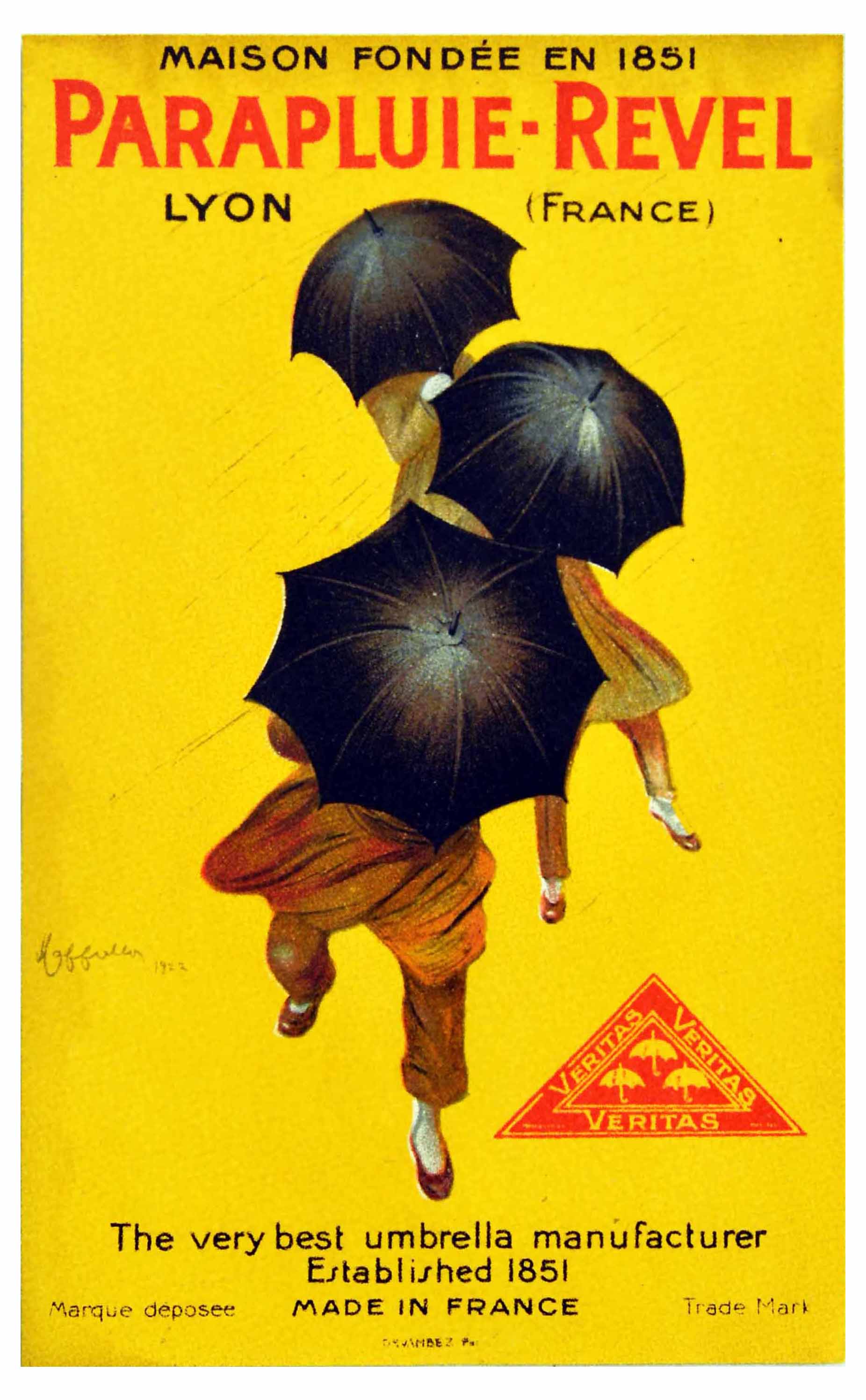 Advertising Poster Revel Umbrella Cappiello Parapluie Devambez
