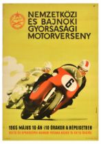 Sport Poster Nepliget Budapest Motorcycle Racing Hungary