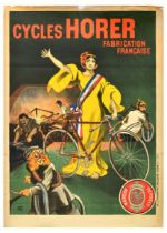 Advertising Poster Cycles Horer French Bicycles WWI