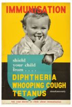 Propaganda Poster Immunisation Shield Your Child Diphtheria Health