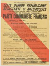 Propaganda Poster Set France Elections Communist Antifascist Party