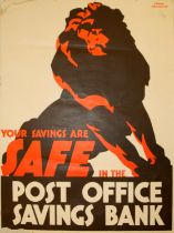 Advertising Poster Post Office Savings Frank Newbould