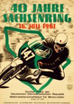 Sport Poster Sachsenring 1967 GDR Motorcycle Grand Prix