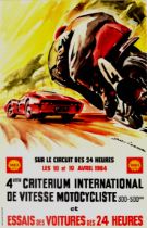 Sport Poster 24 Hour Le Mans Circuit Motorcycle Car Racing Beligond