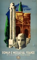 Travel Poster Roman Mediaeval France PLM Modernist