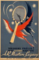 Sport Poster Martin Legeay Tennis Racket Stork