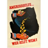 Propaganda Poster American Aid Capitalist Help Marshall Plan Europe Austria