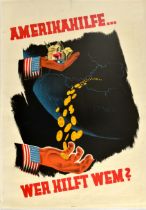 Propaganda Poster American Aid Capitalist Help Marshall Plan Europe Austria