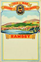 Travel Poster Isle Of Man Ramsey Manx Railway