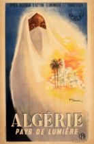 Travel Poster Algeria Africa Pays de Lumiere Land of Light