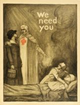 War Poster Red Cross We Need You WWI Nurse