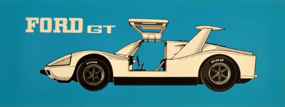 Sport Poster Ford GT 40 Racing Car 24 Hours Le Mans